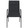 vidaXL Garden Chairs 4 pcs Steel and Textilene Black