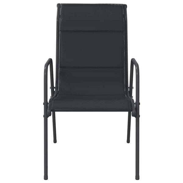 vidaXL Garden Chairs 4 pcs Steel and Textilene Black