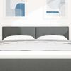 vidaXL LED Headboard with LED Strip Lights Dark Grey 144 cm Polyester