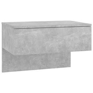 vidaXL Wall-mounted Bedside Cabinet | Concrete grey | Engineered wood | Standard