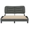 vidaXL Bed Frame without Mattress "Hvar" Dark Grey 152x203 cm Queen Fabric