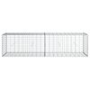 vidaXL Gabion Basket with Cover 200x50x50 cm Galvanised Iron