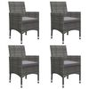 vidaXL 5 Piece Garden Dining Set Grey