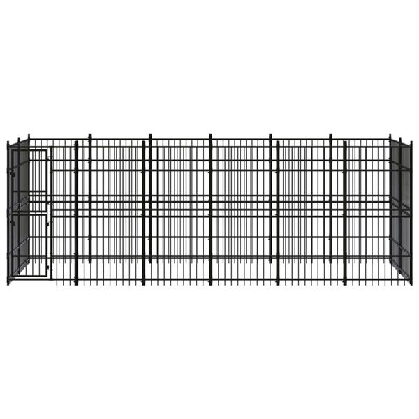 vidaXL Outdoor Dog Kennel Steel 11.06 m&sup2;