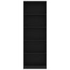 vidaXL 5-Tier Book Cabinet Black 60x24x175 cm Engineered Wood