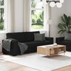 vidaXL 2 Piece Sofa Set with Cushions Black Fabric