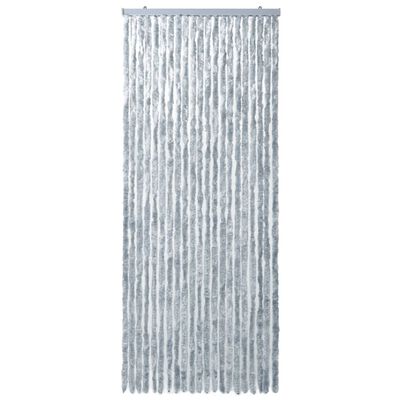 vidaXL Insect Curtain White and Grey 90x220 cm Chenille