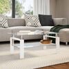 vidaXL Coffee Table White and Transparent 95x55x40 cm Tempered Glass