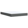 vidaXL Box Spring Bed with Mattress Dark Grey Queen Fabric