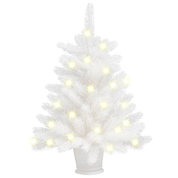 vidaXL Artificial Pre-lit Christmas Tree White 65 cm