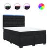 vidaXL Box Spring Bed with Mattress Black Double Velvet