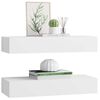 vidaXL Wall-mounted Drawer Shelves 2 pcs White 60x23.5x10cm MDF