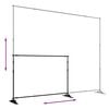 vidaXL Backdrop Stands 2 pcs Black 305x243 cm Steel