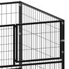 vidaXL Dog Kennel Black 100x100x70 cm Steel