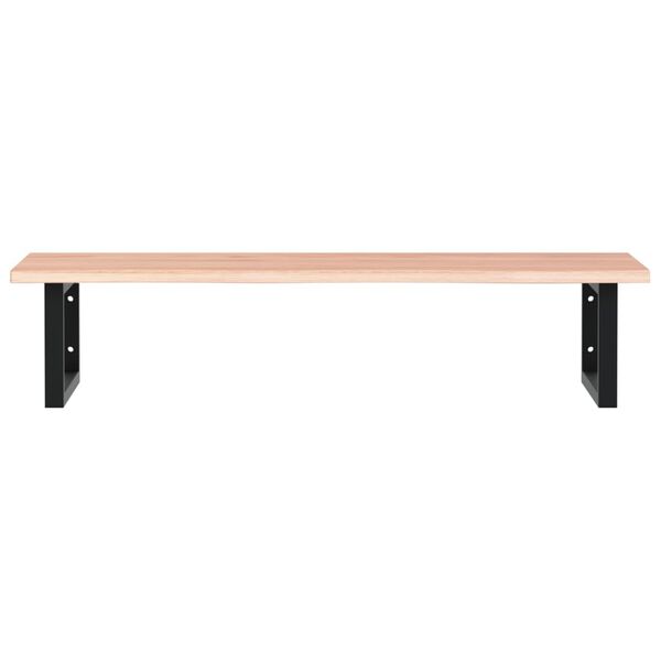 vidaXL Basin Shelf Wall Mounted Steel and Solid Wood Oak