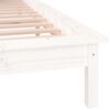vidaXL LED Bed Frame without Mattress White 135x190 cm Double Double Solid Wood