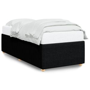 vidaXL Bed Frame without Mattress Black 90x190 cm Single Fabric