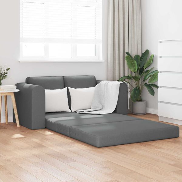 vidaXL Sofa Bed 60cm Dark Grey Fabric