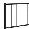 vidaXL Metal Bed Frame without Mattress with Headboard Black 150x200cm