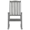 vidaXL Rocking Chair with Cushions Grey Solid Acacia Wood