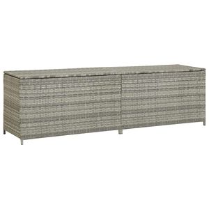 vidaXL Storage Chest | Grey | Polyethylene Rattan | 200 cm x 50 cm x 60 cm