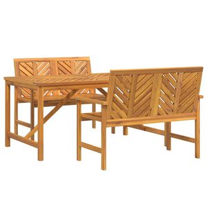 vidaXL Garden Dining Set 3 pcs Brown Solid acacia wood
