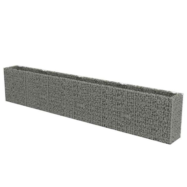 vidaXL Gabion Raised Bed Galvanised Steel 540x50x100 cm