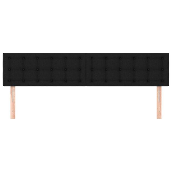 vidaXL Headboards Black 160x5x78/88 cm Fabric