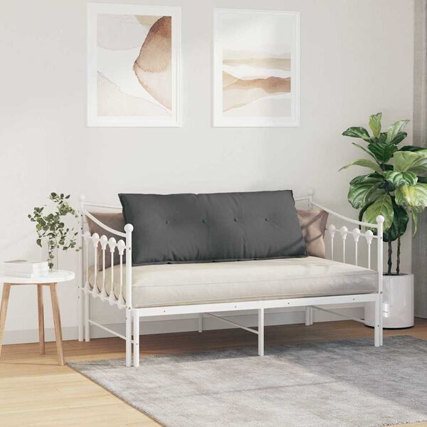 vidaXL Back Pillow Dark Grey 120 x 19 x 50 cm Fabric