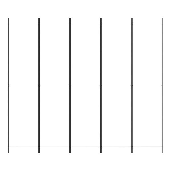 vidaXL 5-Panel Room Divider White 250x220 cm Fabric