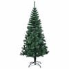 vidaXL Artificial Pre-lit Christmas Tree Green 210 cm PVC and Metal