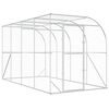 vidaXL Against Wall Chicken Coop Silver 400 x 200 x 215 cm