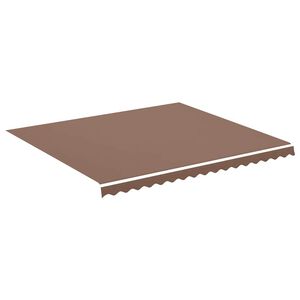 vidaXL Awning Replacement Fabric Brown 380x345 cm Polyester