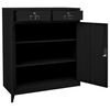 vidaXL Office Cabinet Black 90x40x102 cm Steel