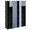 vidaXL Modular Cabinet 14 Compartments Black and White 37x146x180.5 cm