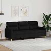 vidaXL 3-Seater Sofa Black 180 cm Fabric