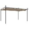 vidaXL Pergola with Retractable Roof Taupe 395x292x230 cm