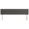 vidaXL Headboards Dark Grey 200x7x78/88 cm Velvet