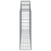 vidaXL Arched Gabion Basket 200x30x100/120 cm Galvanised Iron