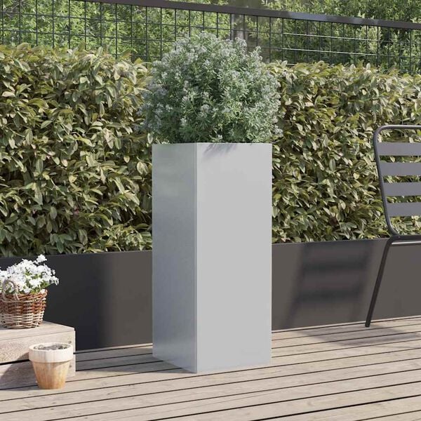vidaXL Planter Silver 32x29x75 cm Galvanised Steel