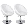 vidaXL Bar Chairs 2 pcs White Faux Leather