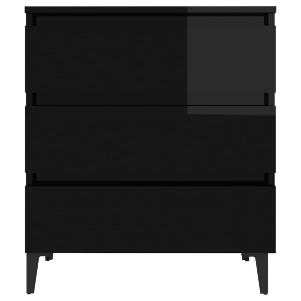 vidaXL Sideboard High Gloss Black 60x35x69 cm Engineered Wood