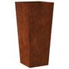 vidaXL Garden Planters 2 pcs 35x35x75 cm Weathering Steel