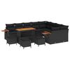 vidaXL Garden Sofa Set 13 pcs Black Poly Rattan