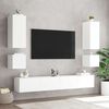 vidaXL TV Wall Cabinet with LED Lights White 100x35x41 cm