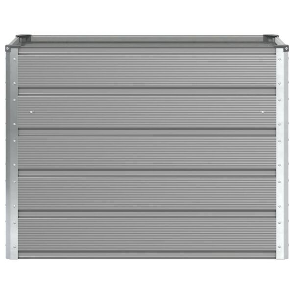 vidaXL Planter Light Grey 100 x 50 x 77 cm Galvanised Steel
