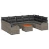 vidaXL Garden Sofa Set 10 pcs Grey