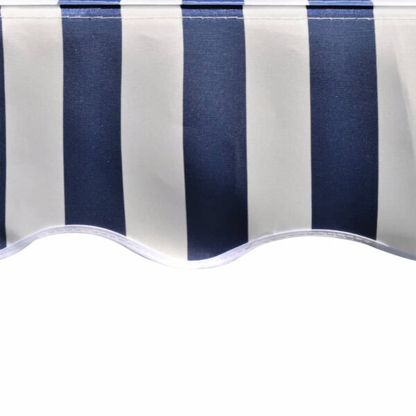 vidaXL Awning Top Sunshade Canvas Blue & White 500x300 cm