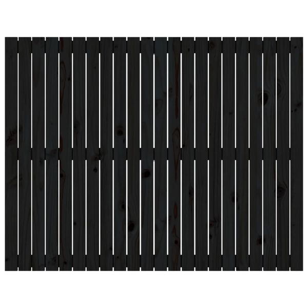 vidaXL Wall Headboard Black 140x3x110 cm Solid Wood Pine