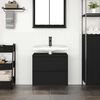 vidaXL Bathroom Basin Cabinet with Drawers Black Oak 60x34.5x60 cm